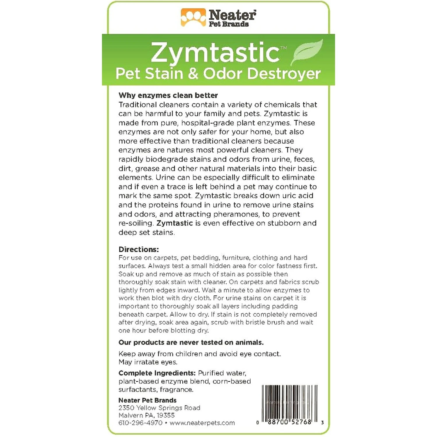 Neater Pets Zymtastic Enzyme Pet Stain Remover & Odor Destroyer - Image 3