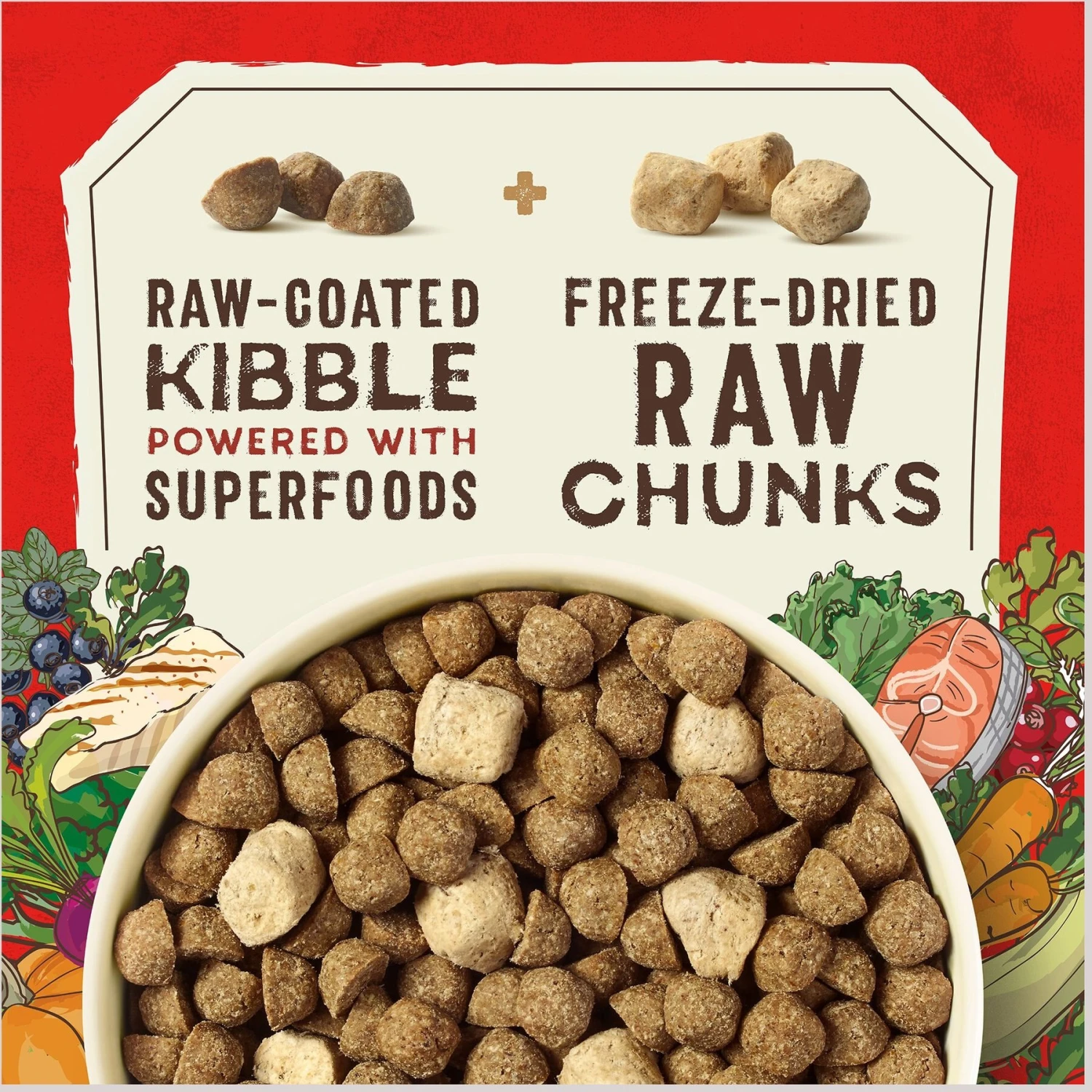 Stella & Chewy's SuperBlends Raw Blend Wholesome Grains Wild-Caught Whitefish & Salmon Recipe With Superfoods Dry Dog Food - Image 2