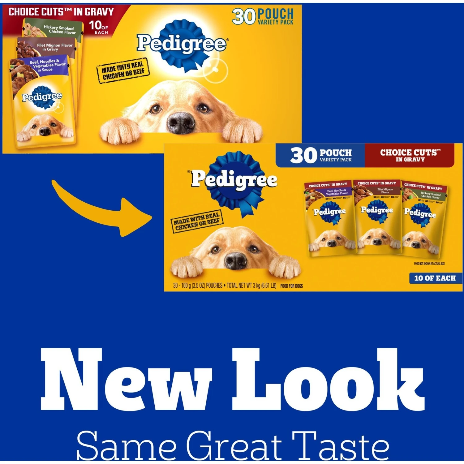 Iams Proactive Health MiniChunks Small Kibble Adult Chicken & Whole Grain Dry Dog Food & Pedigree Choice Cuts In Gravy Variety Pack Adult Wet Dog Food, 3.5-oz Pouch, Case Of 30 - Image 3