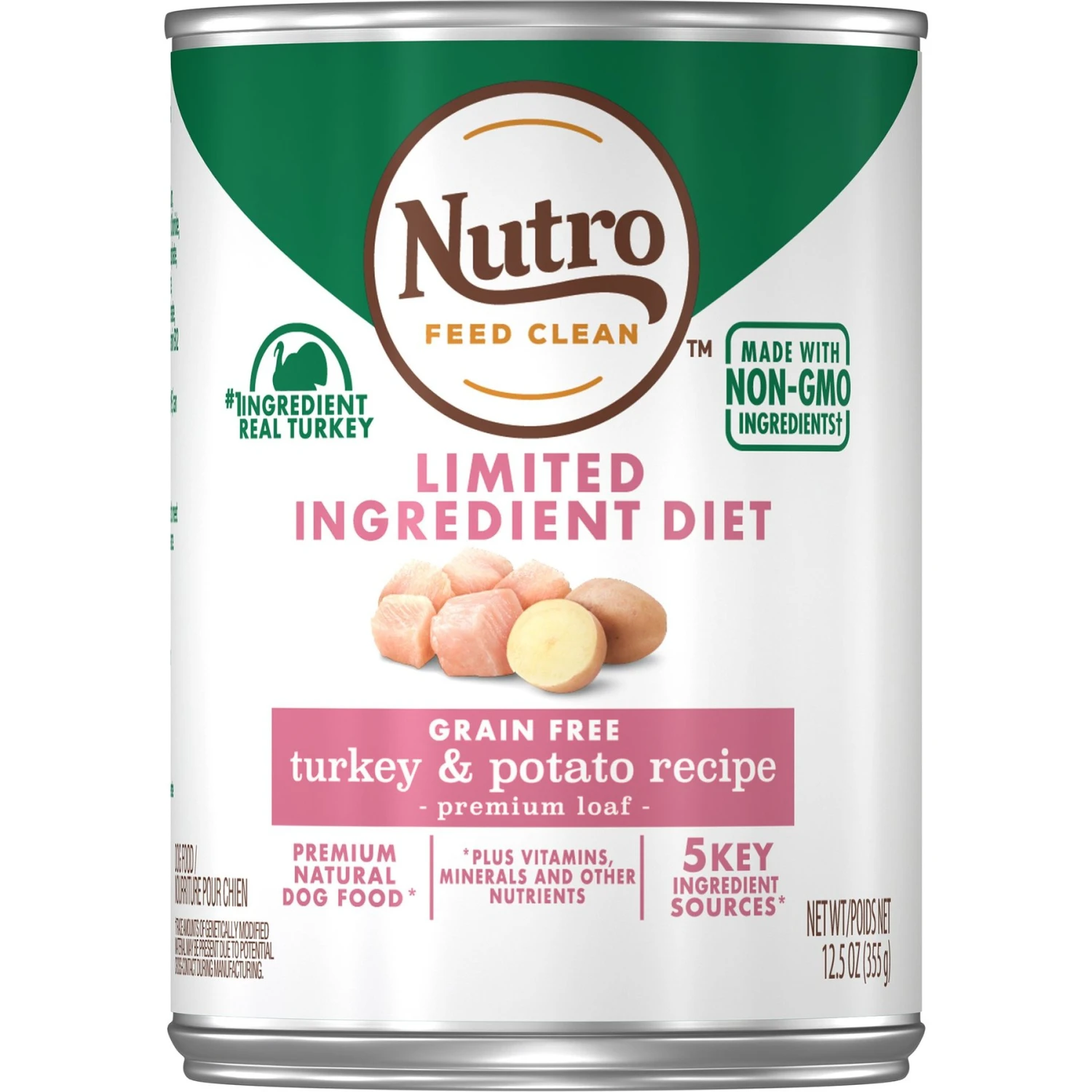 Nutro Limited Ingredient Diet Premium Loaf Turkey & Potato Grain-Free Adult Canned Wet Dog Food