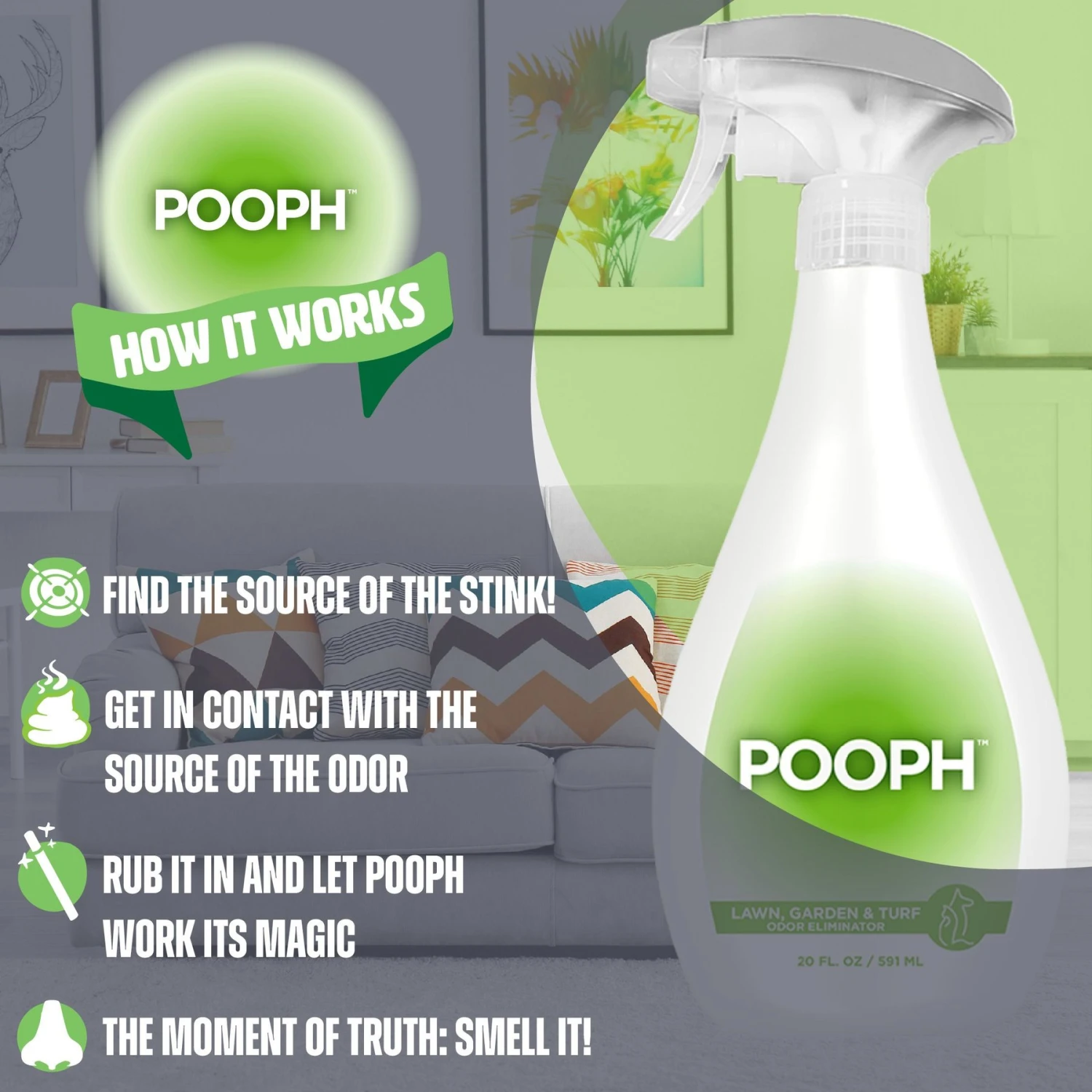 POOPH Lawn, Garden & Turf Cat & Dog Odor & Stain Eliminator - Image 5