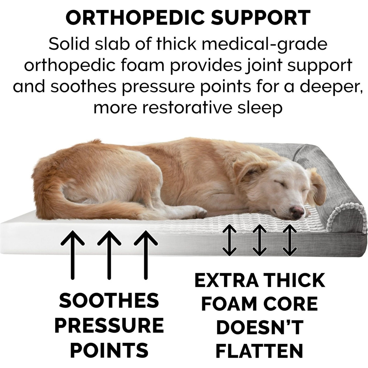 FurHaven Luxe Fur & Performance Linen Orthopedic Cat & Dog Bed With Removable Cover - Image 8