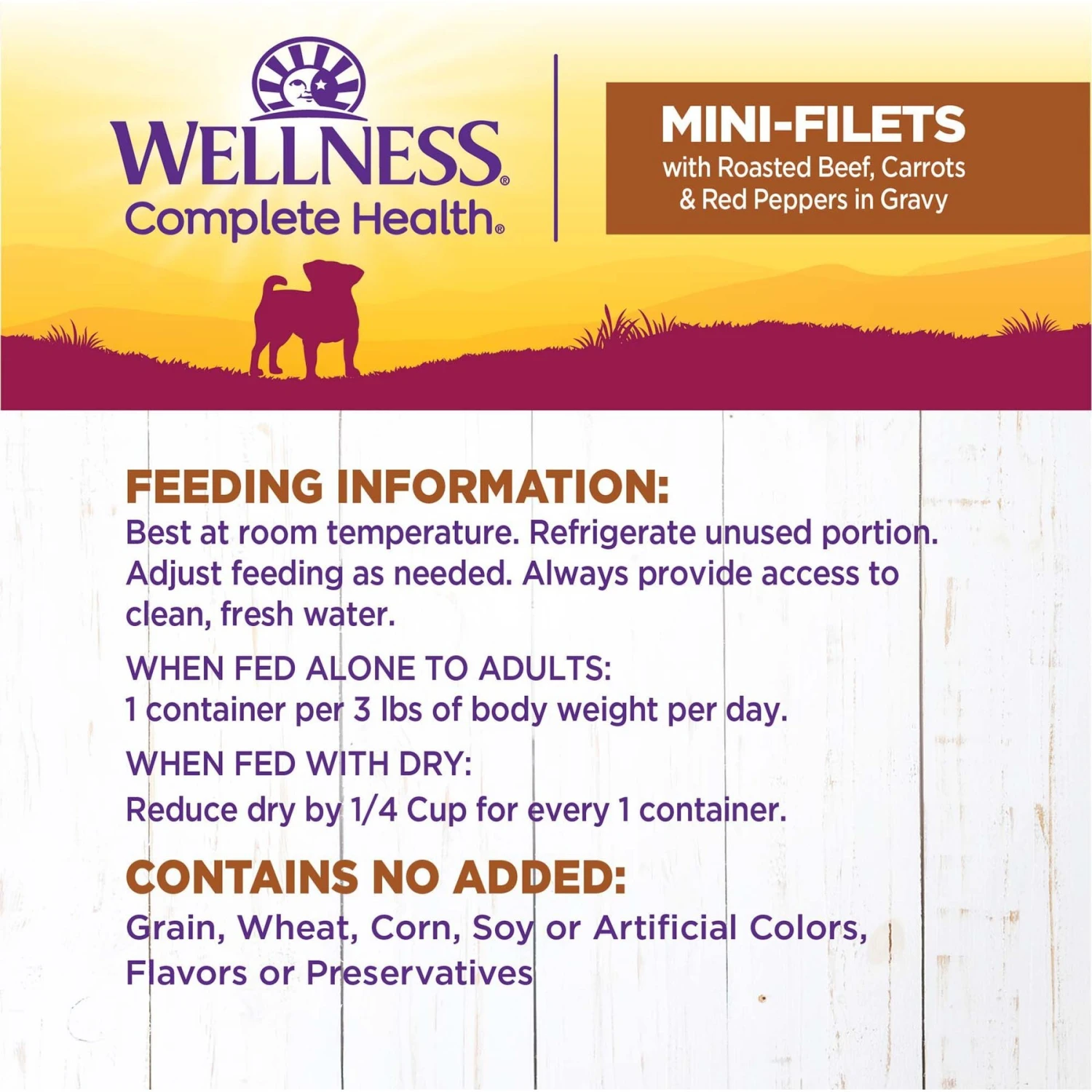 Wellness Petite Entrees Mini-Filets Beef In Gravy Small Breed Natural Wet Dog Food, 3-oz Cup, 12 Count - Image 6
