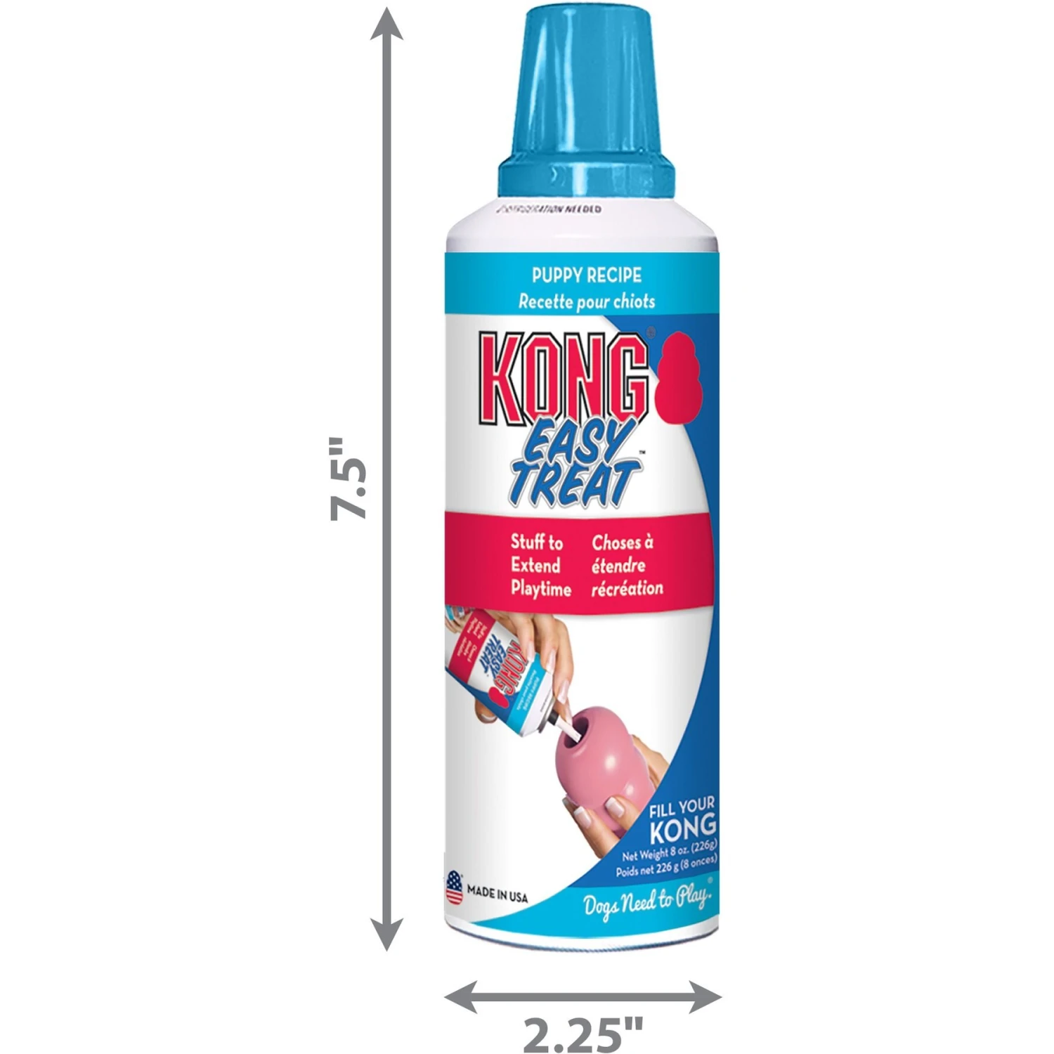 KONG Puppy Chew Dog Toy & KONG Stuff'N Easy Treat Puppy Recipe - Image 7