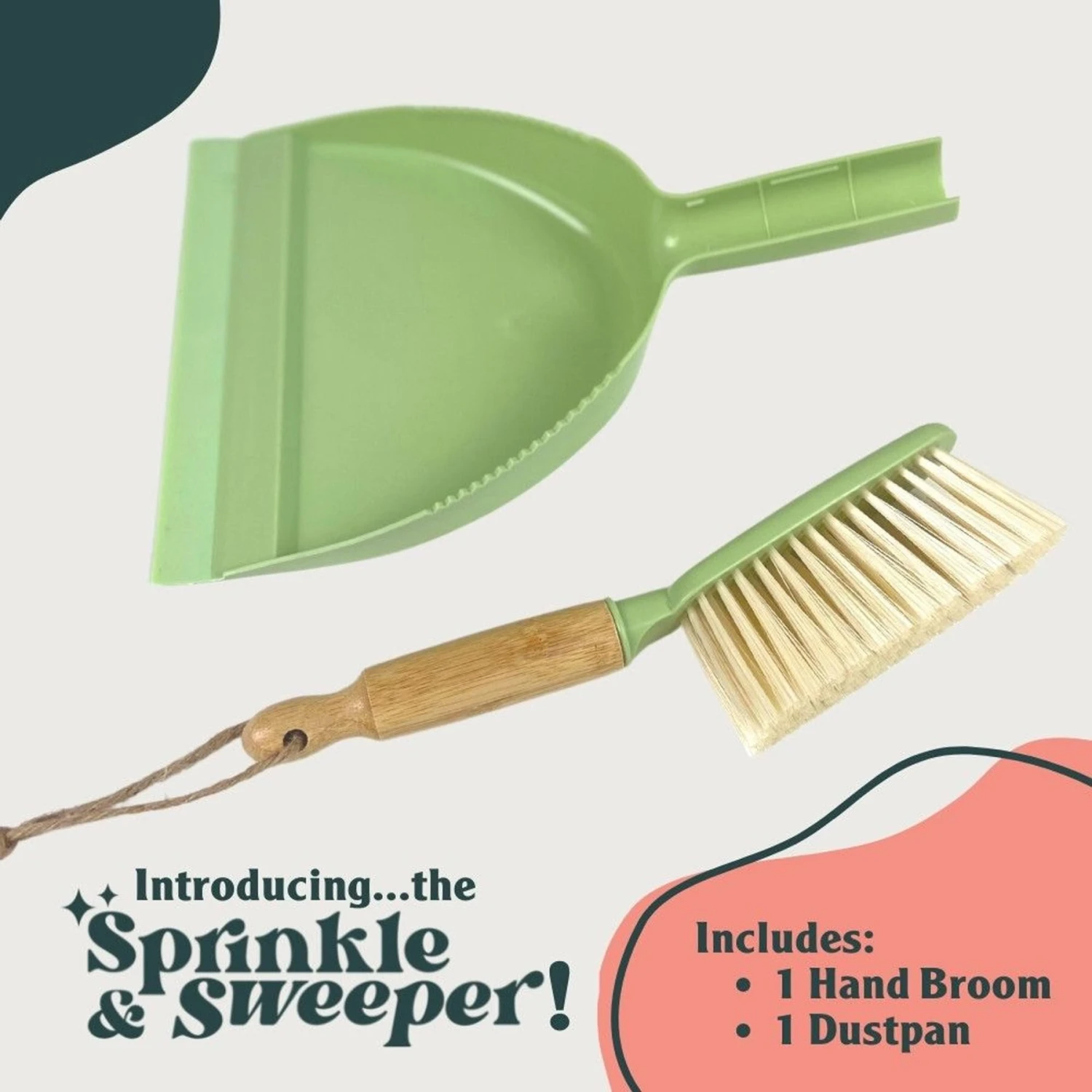 Sprinkle & Sweep Sweeper Kit Dustpan & Hand Broom Set - Image 3