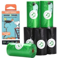 The Original Poop Bags Peanut Orange Scented Dog Waste Bags, 120 Count